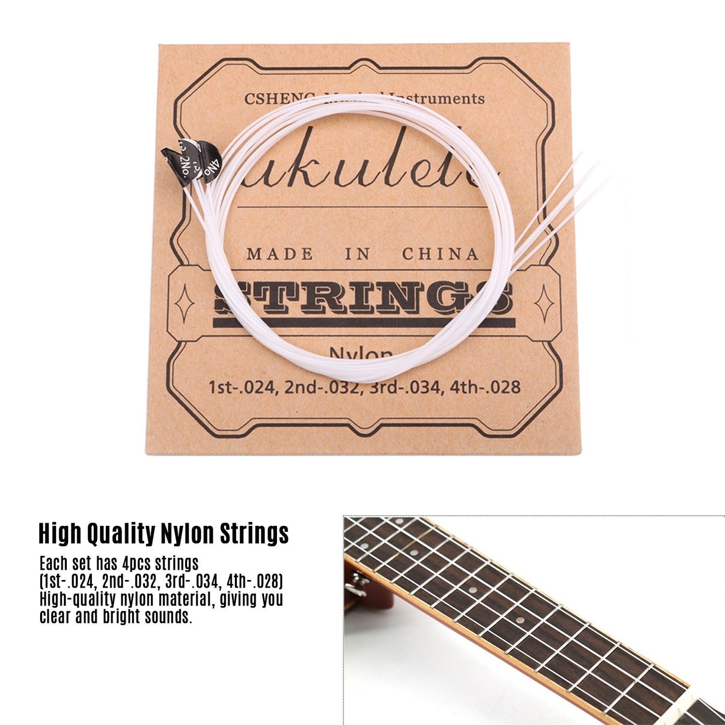 Complete Ukulele & Guitar Toolkit: 10 Felt Picks (Random Colors), 3 String Sets, Clip-on Capo, String Winder for 21-26 Inch Instruments