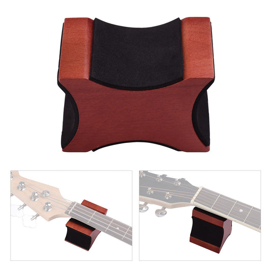 Mahogany Guitar Neck Rest Pillow - Adjustable Height Luthier Tool for Electric, Acoustic Guitar, Bass, Mandolin