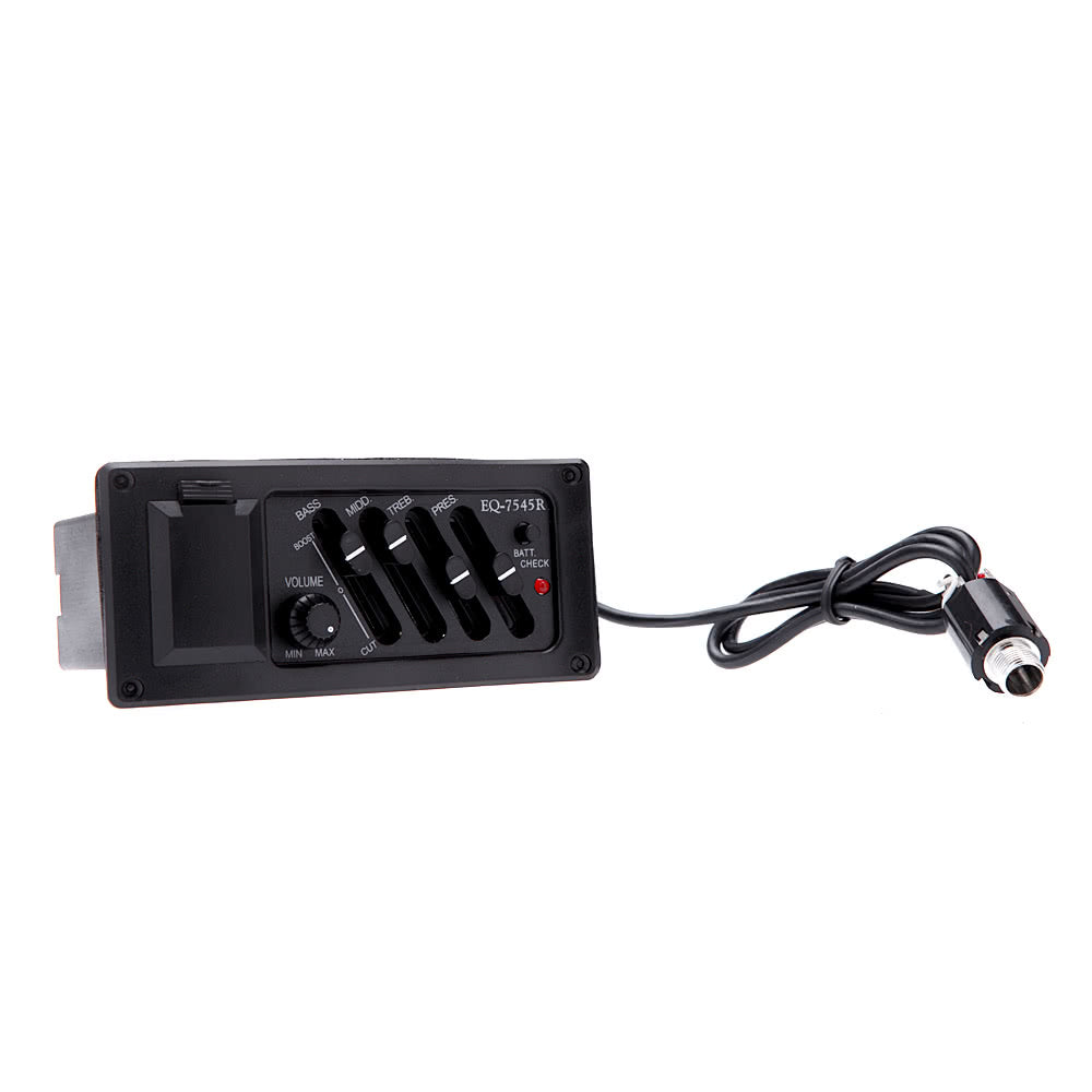 Acoustic Guitar Preamp: 4-Band EQ Pickup EQ-7545R with Tuner