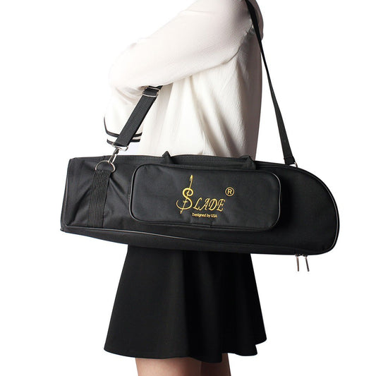 Water-Resistant Trumpet Gig Bag, 600D Oxford Cloth, Adjustable Shoulder Strap, 5mm Padded, with Pocket