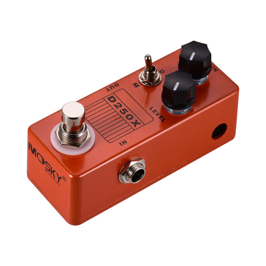 MOSKY D250X Mini Overdrive Preamp Pedal - 2 Modes, Full Metal Shell, True Bypass