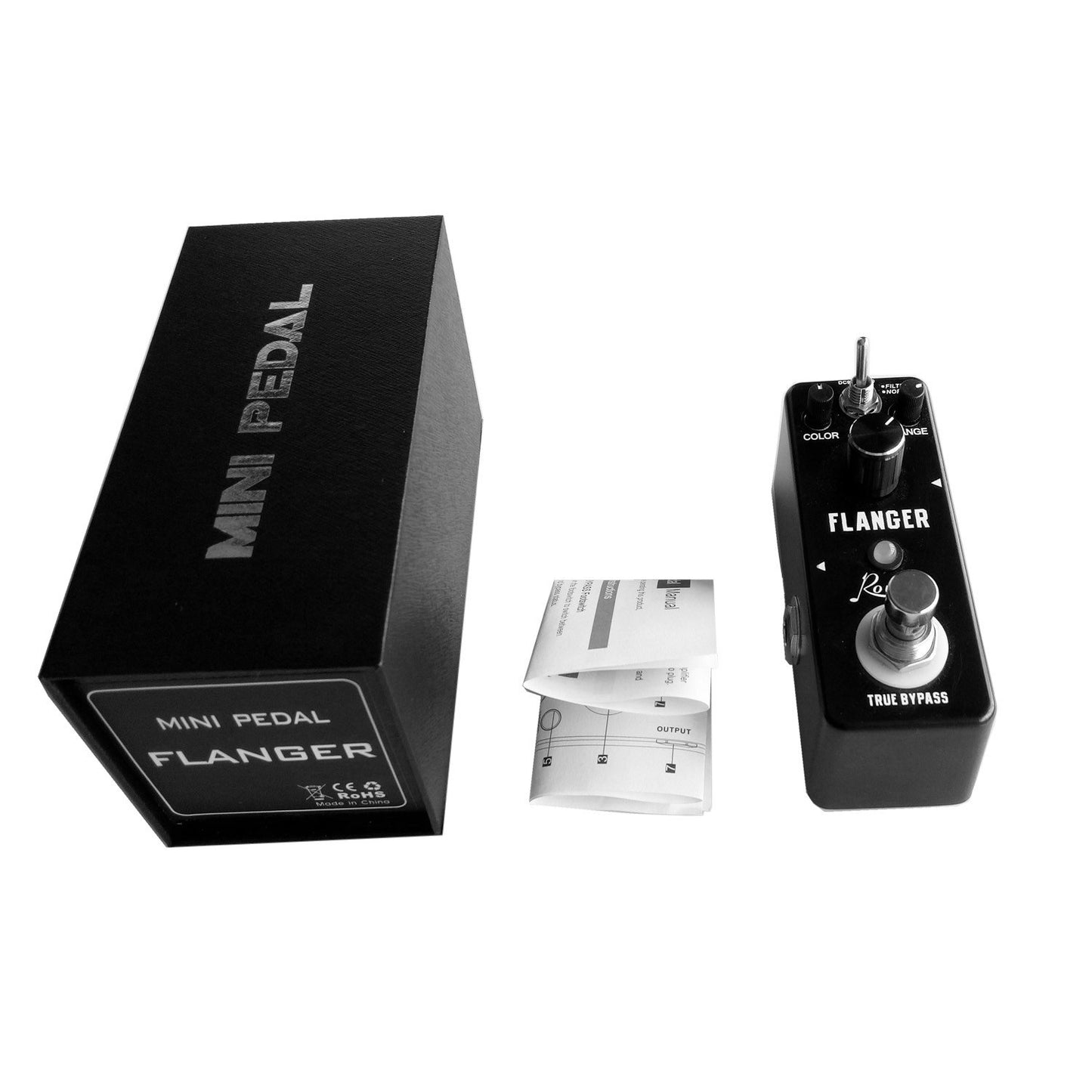 Rowin LN-312 Classic Analog Flanger Guitar Pedal - True Bypass, Aluminum Alloy Shell