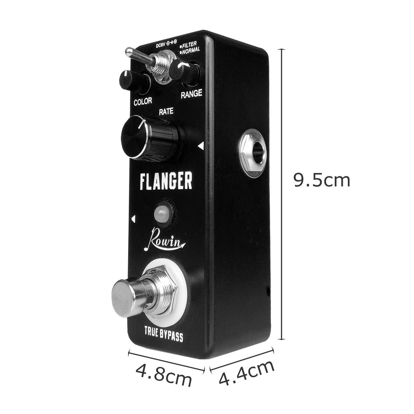 Rowin LN-312 Classic Analog Flanger Guitar Pedal - True Bypass, Aluminum Alloy Shell