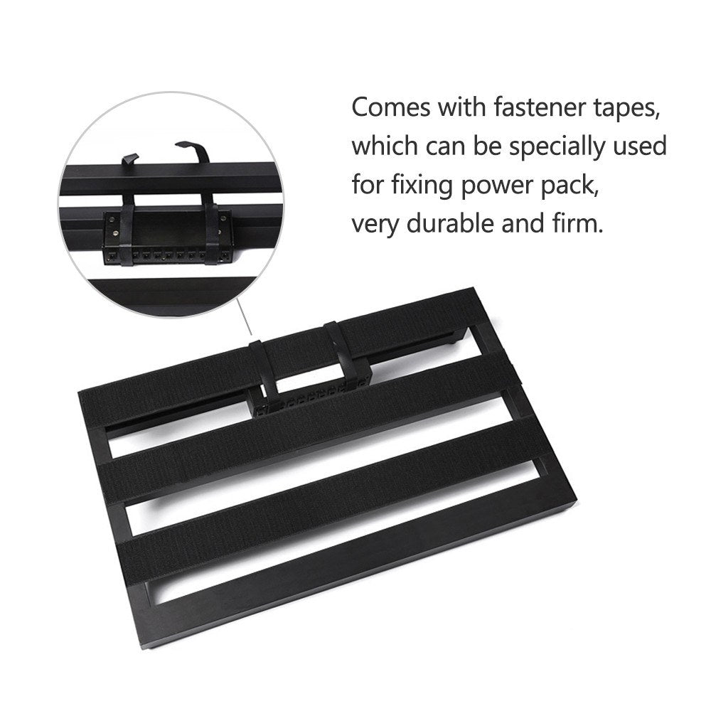 Aluminum Alloy Guitar Pedalboard 19.7x11 Inch with Carry Bag - Large Size