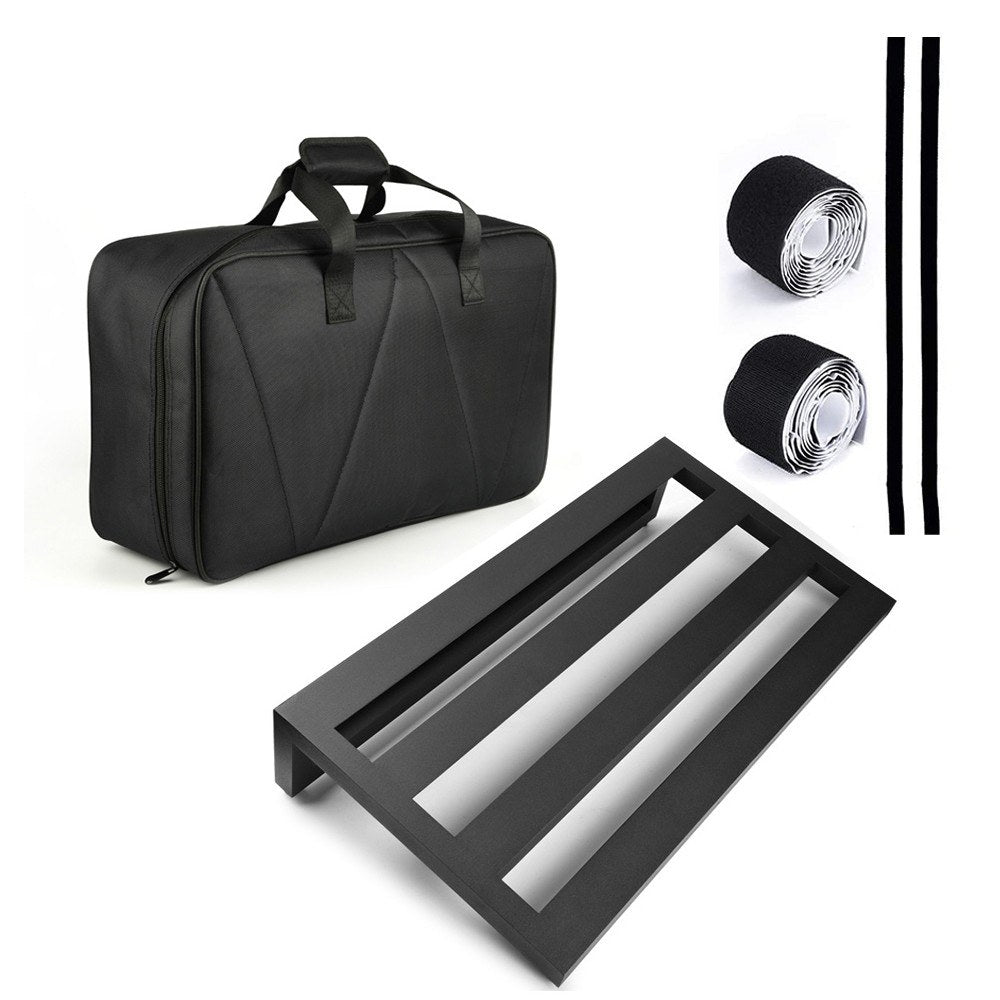 Aluminum Alloy Guitar Pedalboard 19.7x11 Inch with Carry Bag - Large Size