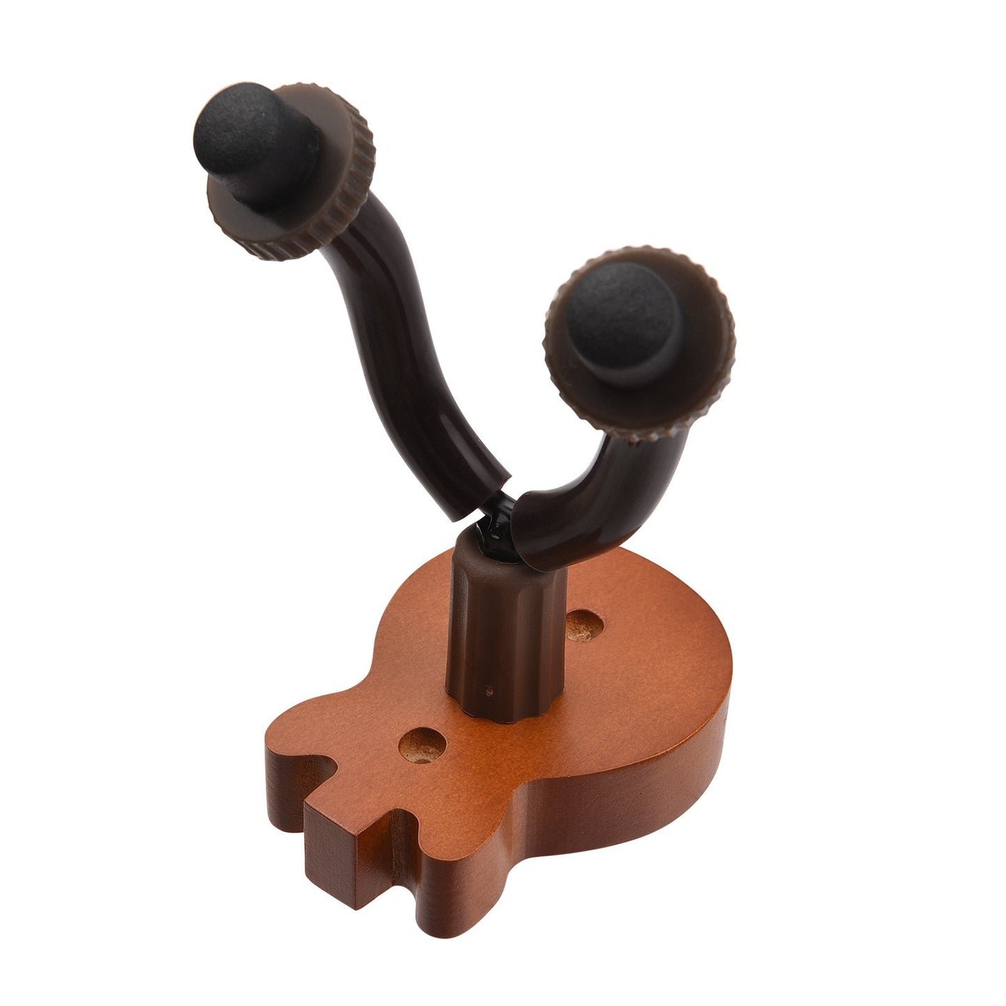 Solid Wood Guitar Wall Mount Hanger with Metal Steadying Bars for Acoustic, Electric, Bass Guitars & Ukulele