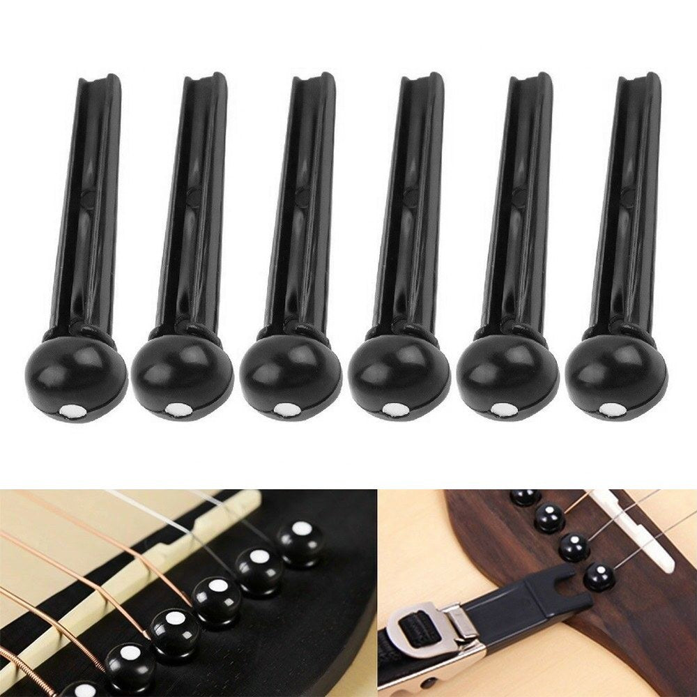 Complete Acoustic Folk Guitar Accessories Set: Bridge Pins, Nuts, Celluloid Picks, Pick Holders & Bridge Pin Puller