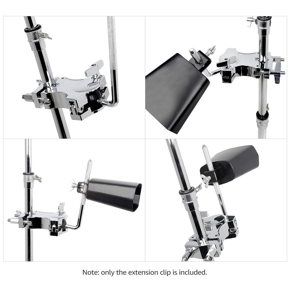 Adjustable Tom Drum Bracket Extension Clip - Musical Instrument Accessory