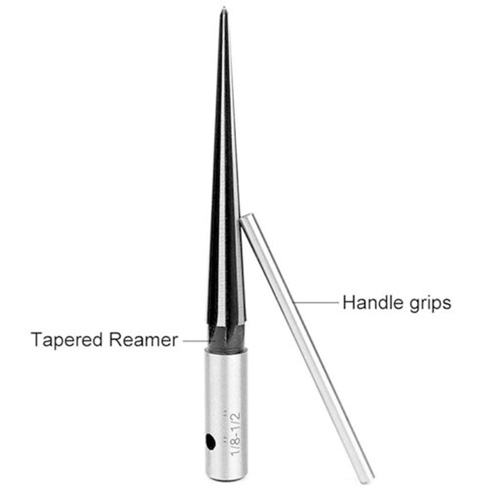 T-Handle 6-Flute Tapered Bridge Pin Hole Reamer for Acoustic Guitars Woodworking