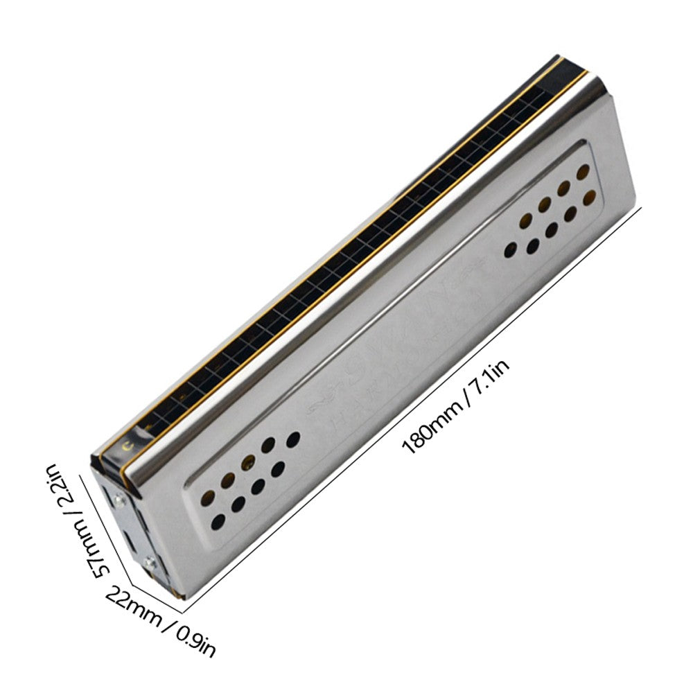 24-Hole Double Tone Harmonica in C and G - Woodwind Instrument