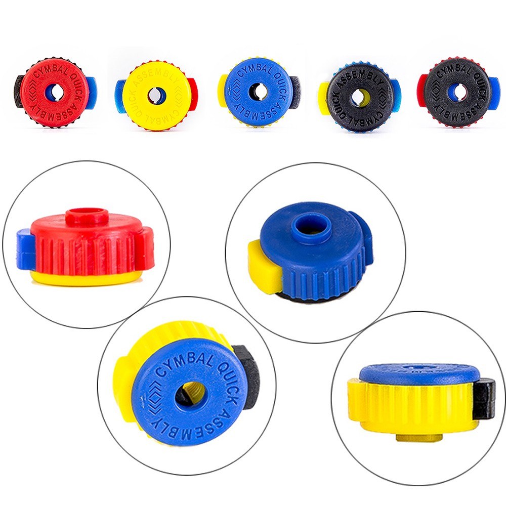 5 Pack Quick-Set Cymbal Mate Quick Release Drum Accessories Kit, Random Color