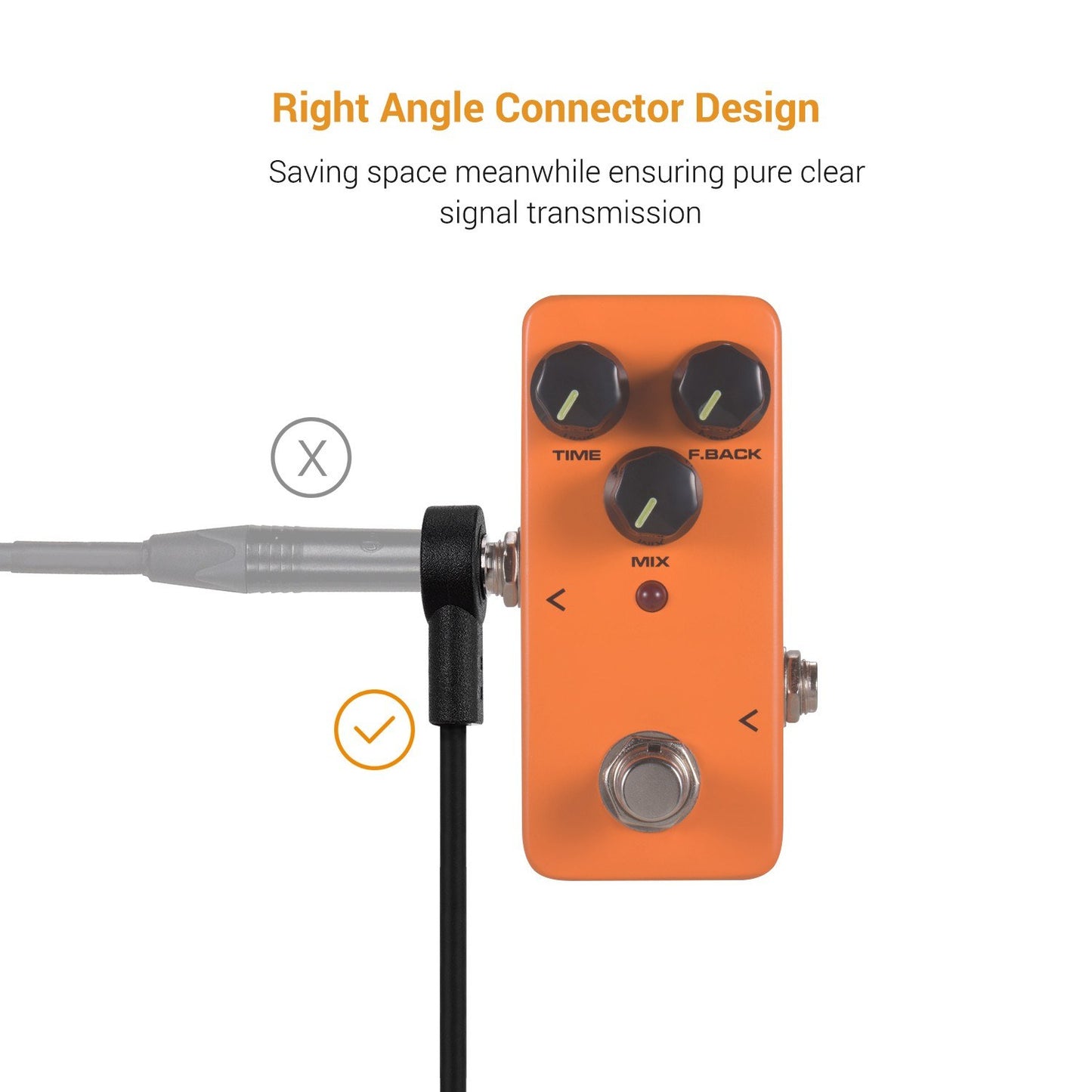 Ggiant AC-8 Guitar Pedal Patch Cables, 6-Inch Length