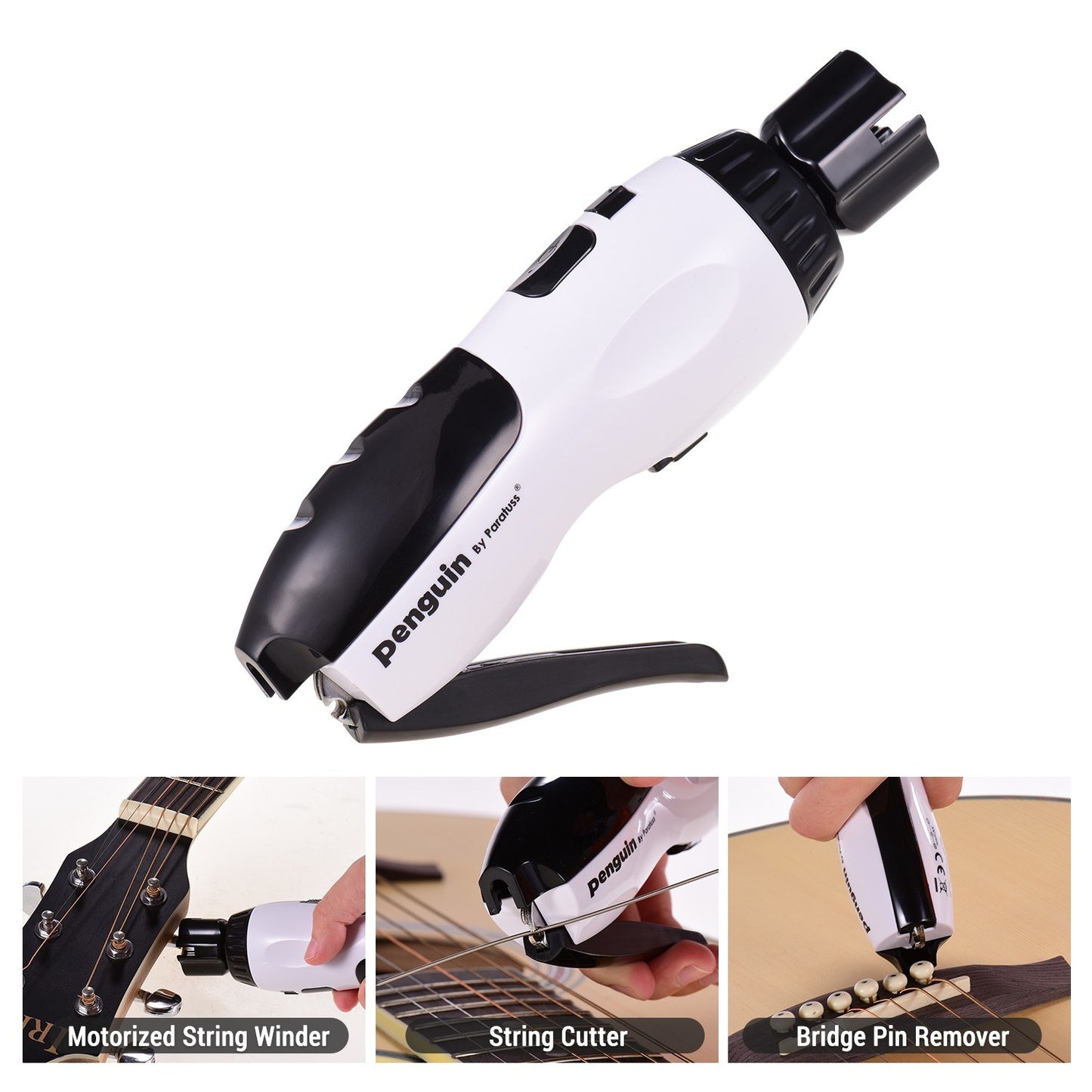 Motorized 3-in-1 String Winder & Restringing Tool