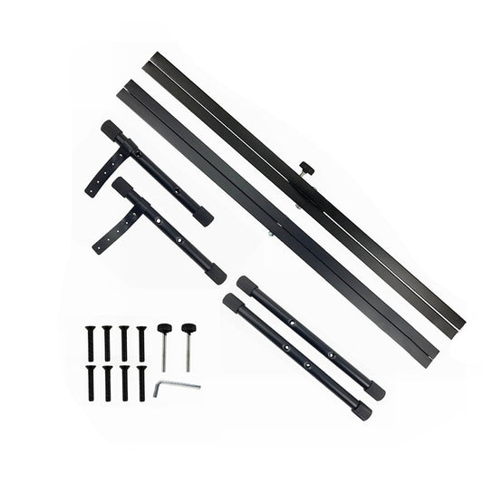 Adjustable Portable Heavy Duty X-Style Piano Keyboard Stand with Anchoring Strap - Black