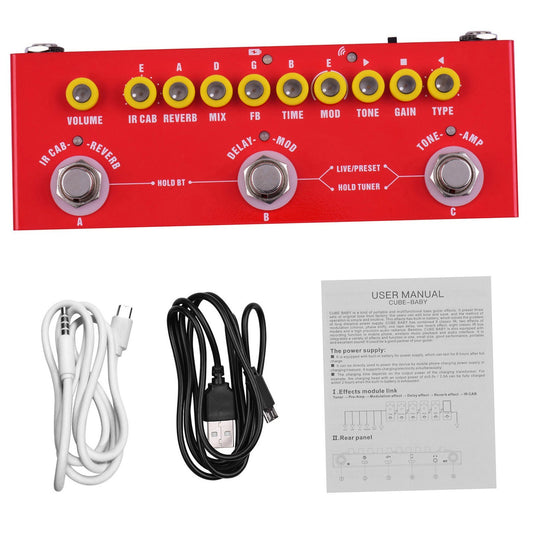 Muslady CUBE BABY Portable Multi-Effects Pedal for Electric Guitar
