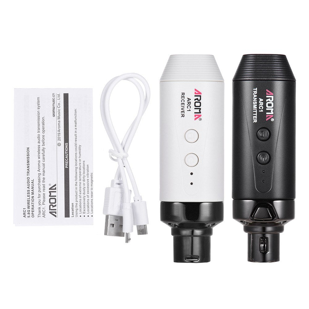 AROMA ARC1 Wireless Microphone Transmission System (Transmitter & Receiver)