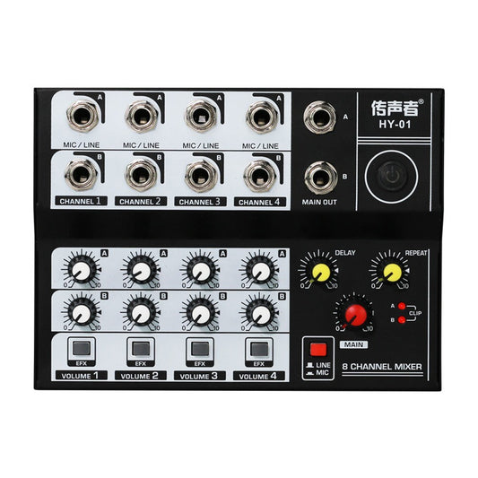 Portable 8-Channel USB Audio Mixer with Multifunctional Features