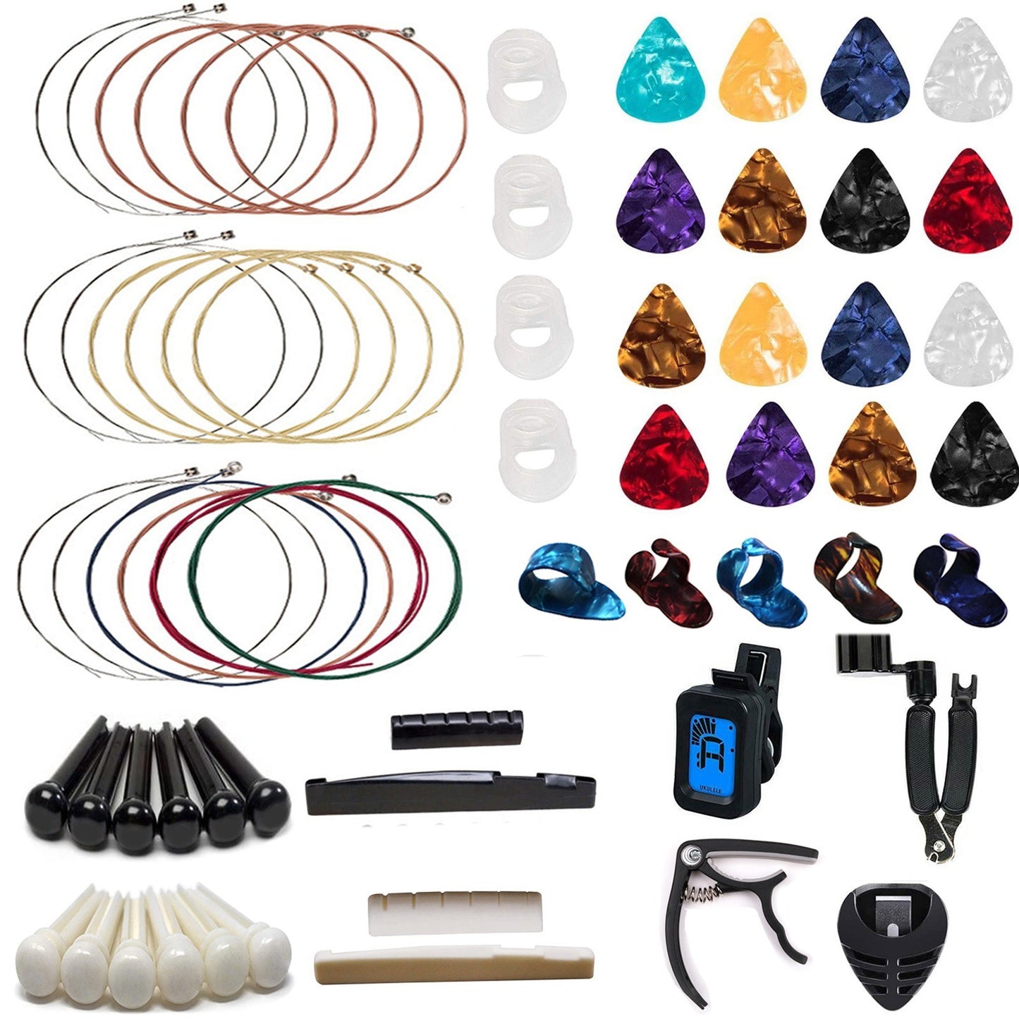 Guitar Maintenance and Repair Kit: String Change Tools, Care Accessories, and Parts Set