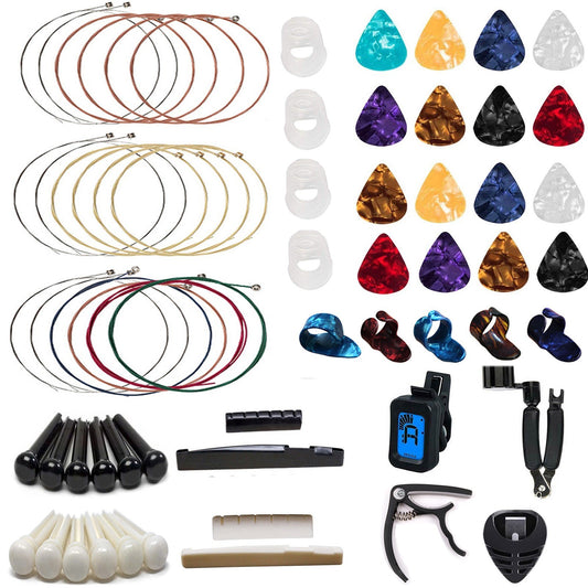 Guitar Maintenance and Repair Kit: String Change Tools, Care Accessories, and Parts Set
