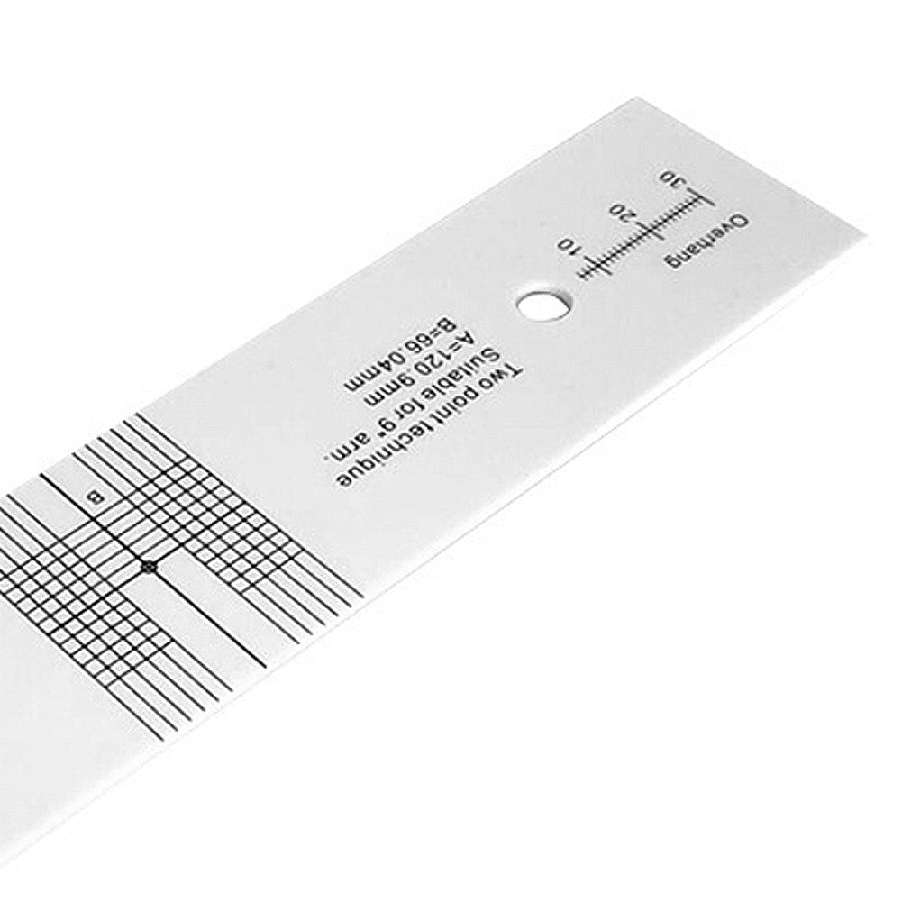 Turntable Cartridge Alignment Protractor for Vinyl Record Players
