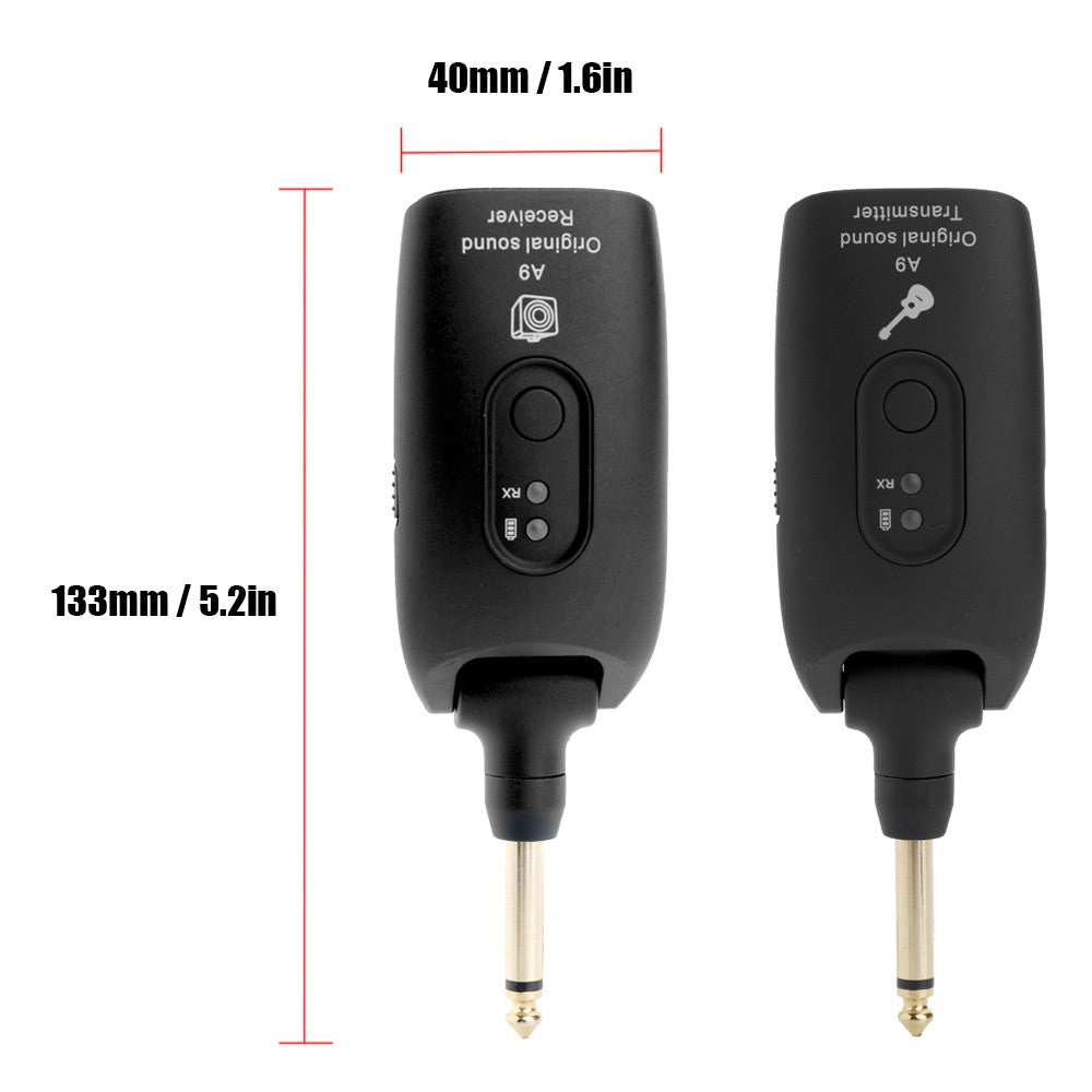 Wireless Guitar Transmitter & Receiver Set for Electric Guitars - 2.4G System