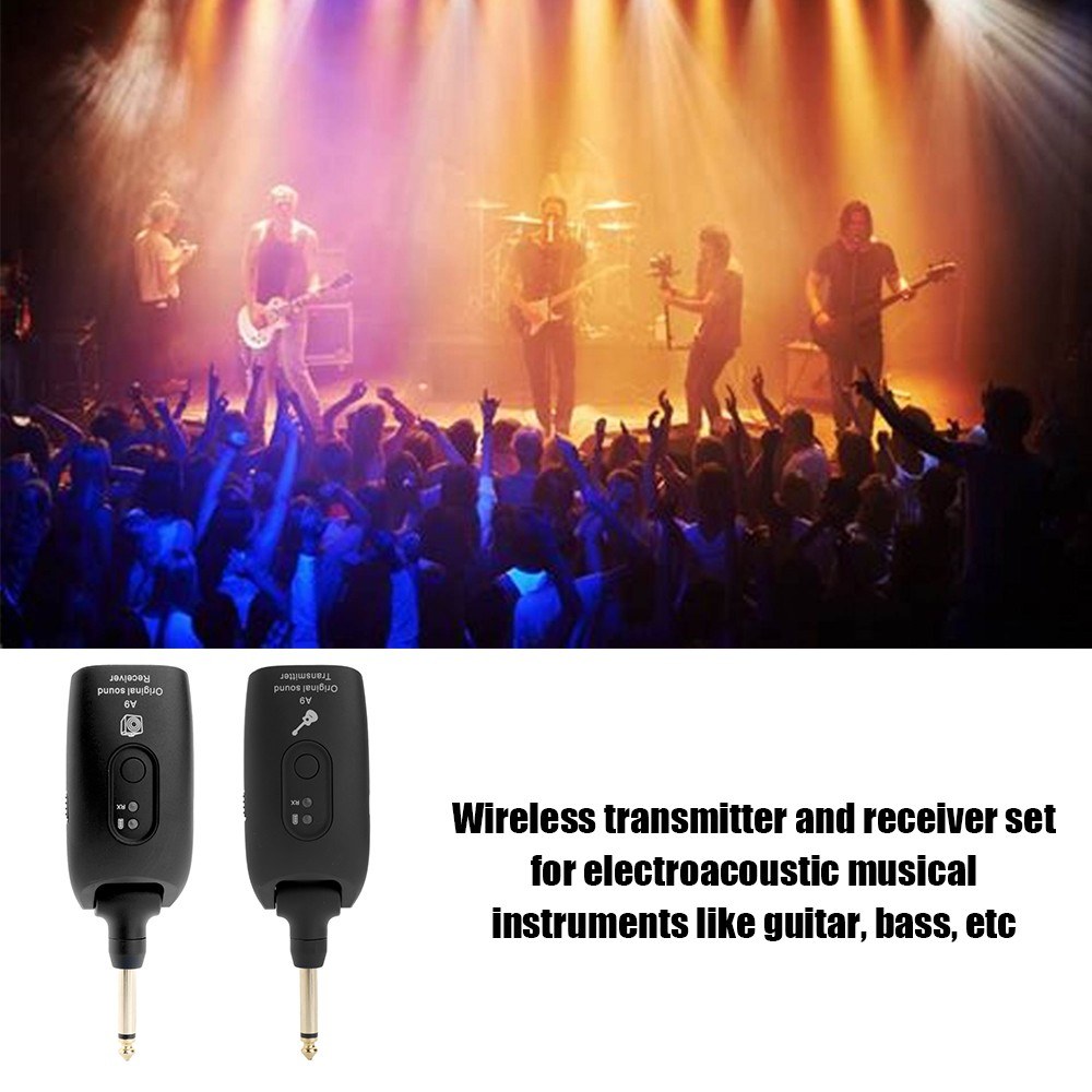 Wireless Guitar Transmitter & Receiver Set for Electric Guitars - 2.4G System