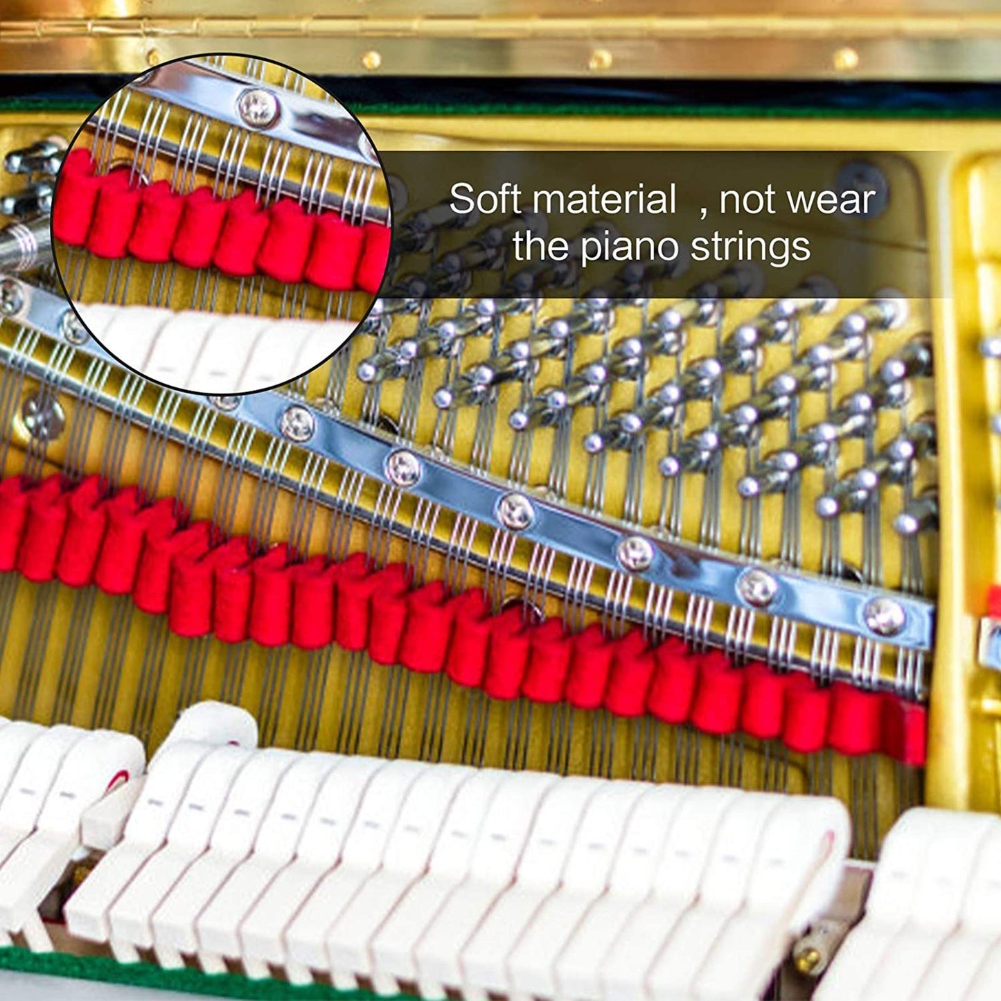 Piano Tuning Kit: Wrench Hammer, Temperament Strip, Mute Tools for DIY Repairs