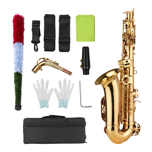 Muslady AS200 Eb Brass Lacquered Alto Saxophone Wind Instrument