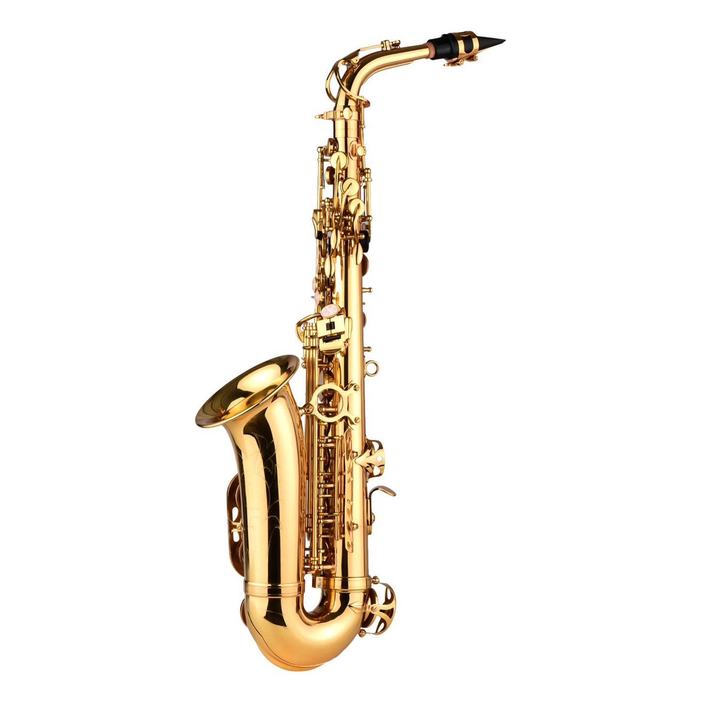 Muslady AS200 Eb Brass Lacquered Alto Saxophone Wind Instrument