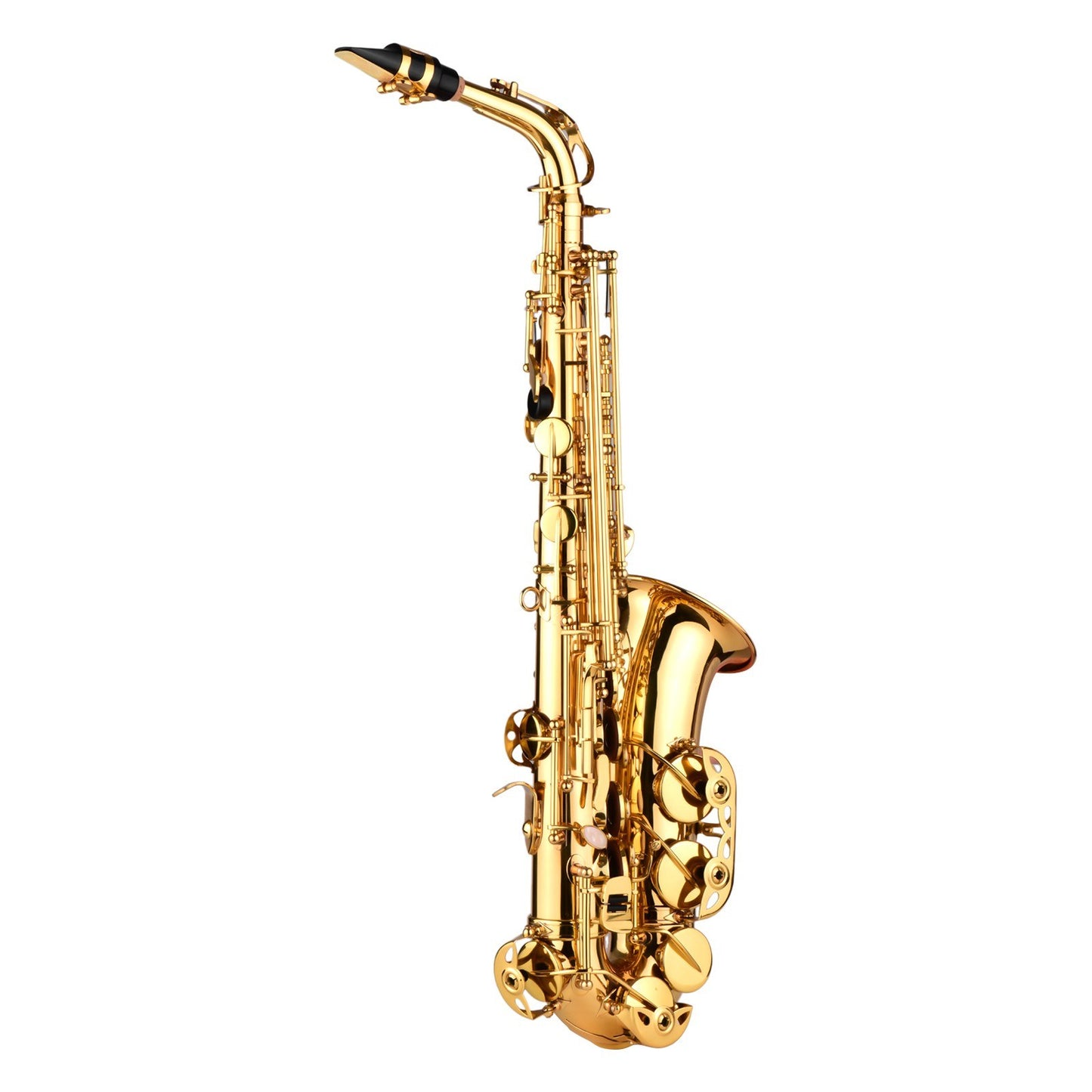 Muslady AS200 Eb Brass Lacquered Alto Saxophone Wind Instrument
