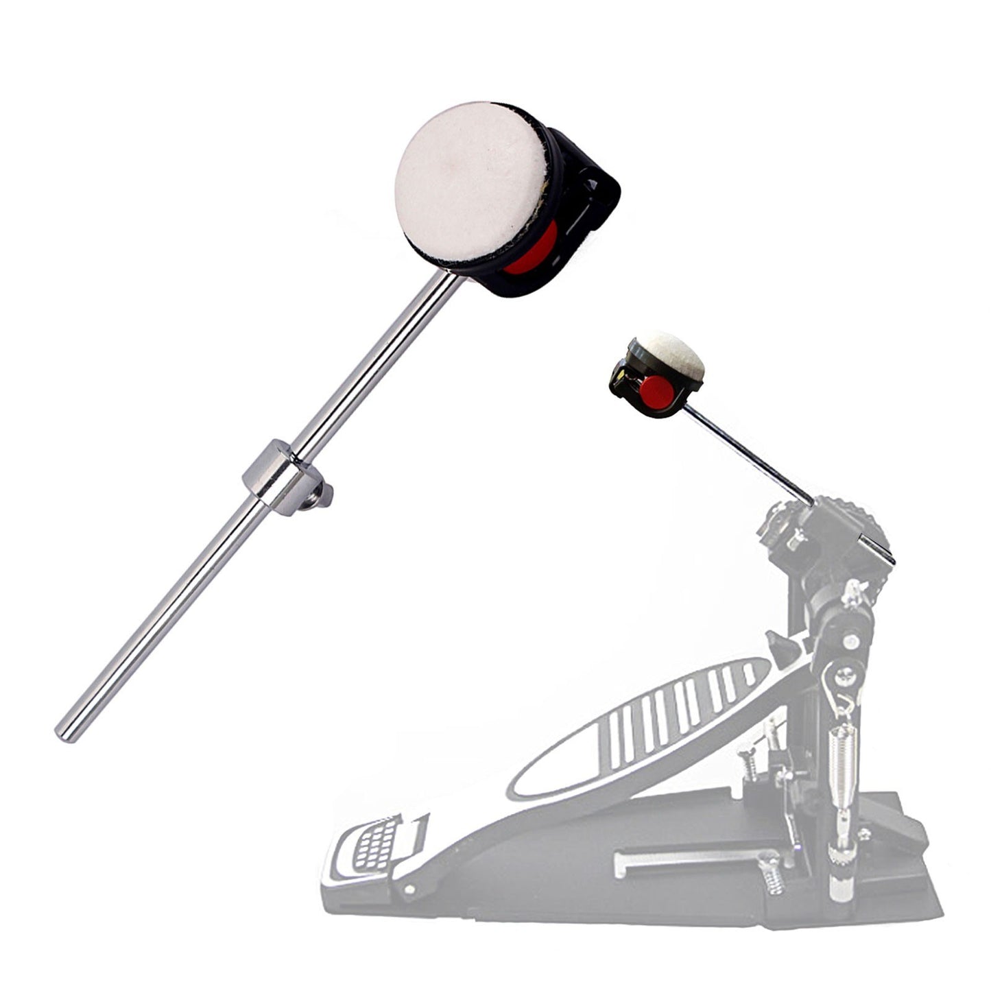 Silicone Head Bass Drum Beater Percussion Hammer Stick