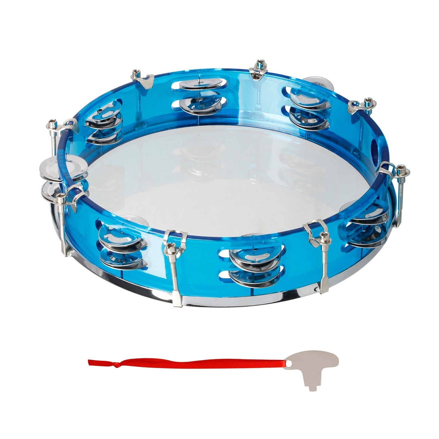 10-Inch Double Row Handheld Tambourine Drum Set Percussion Instrument