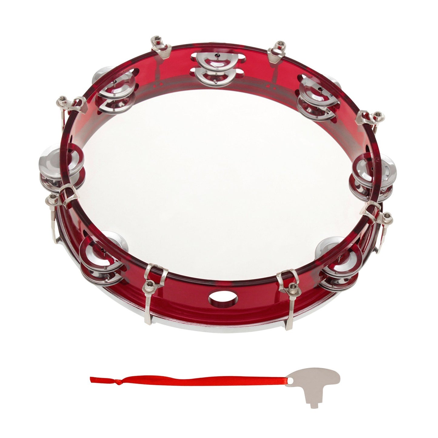 10-Inch Double Row Handheld Tambourine Drum Set Percussion Instrument