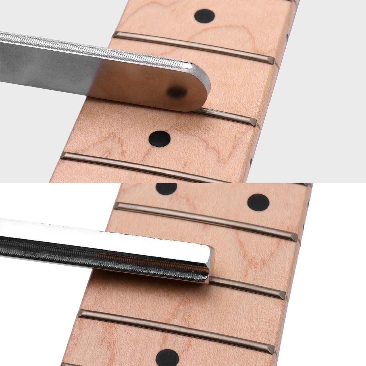 Stainless Steel Fret Crowning File Set for Guitar, Bass, Ukulele, Mandolin, Banjo Repair