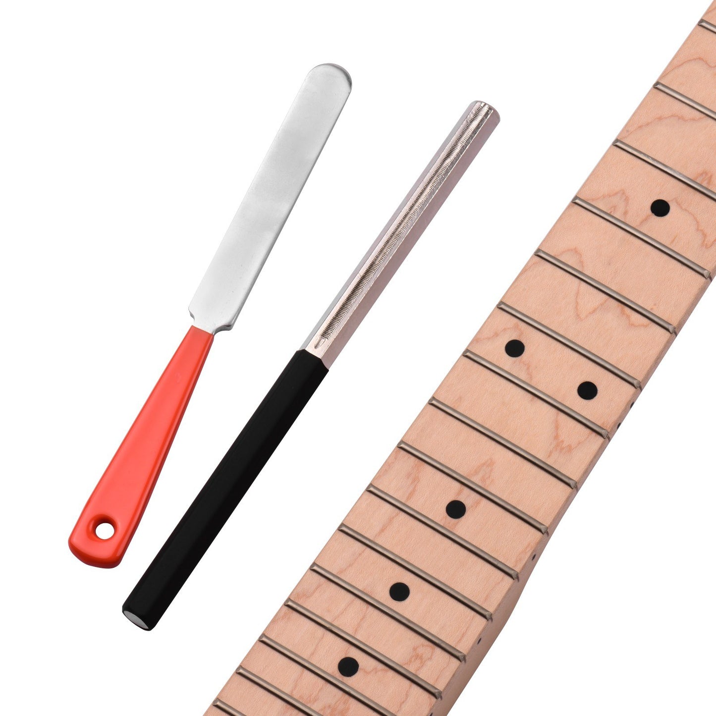 Stainless Steel Fret Crowning File Set for Guitar, Bass, Ukulele, Mandolin, Banjo Repair