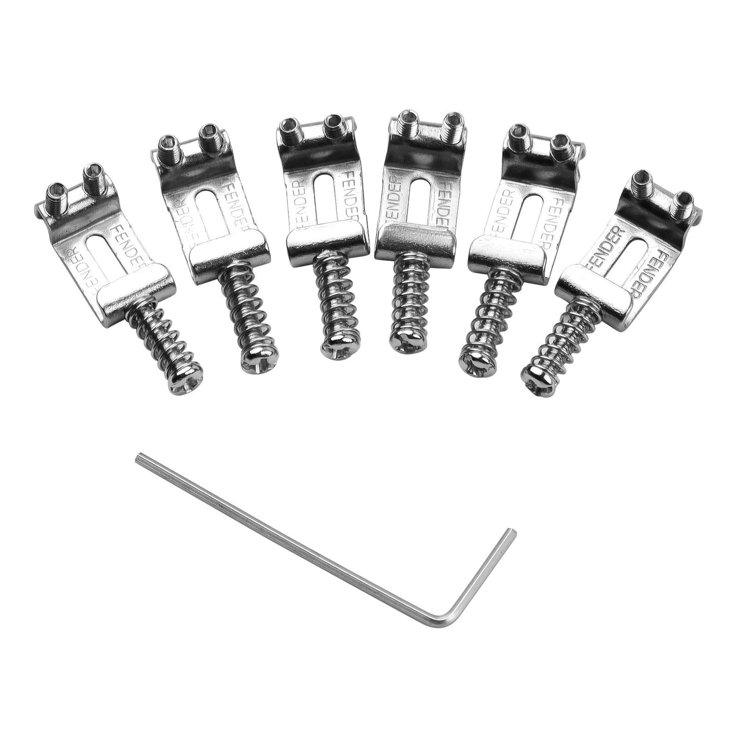 6Pcs Electric Guitar Bridge Saddles with Wrench for ST Guitar Replacement Parts