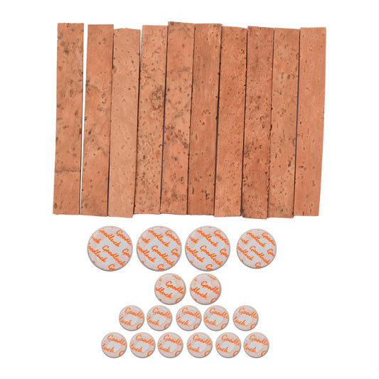 27-Piece Bb Clarinet Neck Joint Cork & Pad Set – Includes 10 Corks & 17 Pads