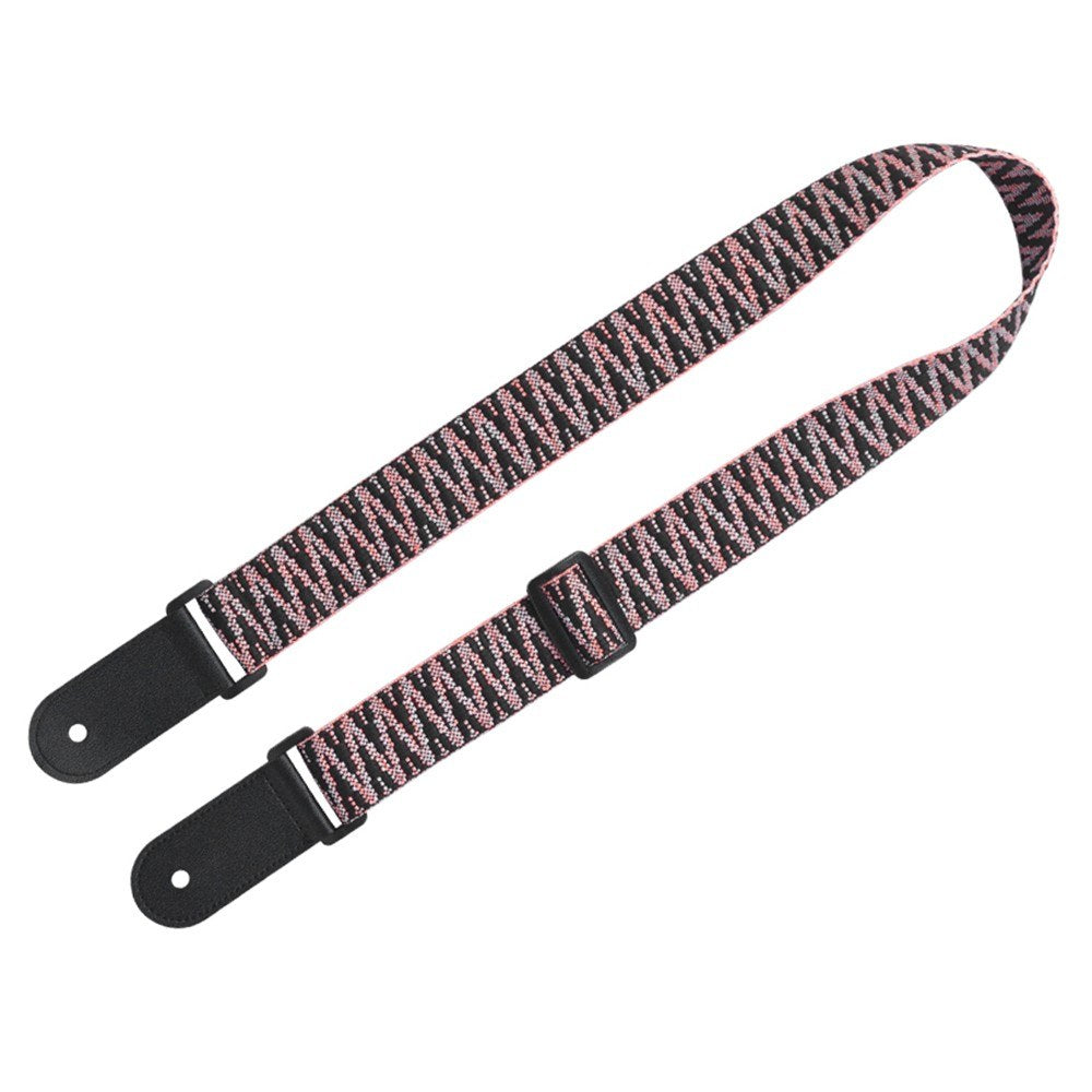 Adjustable Soft Polyester Ukulele Strap with Printed Pattern and Hanging Rope