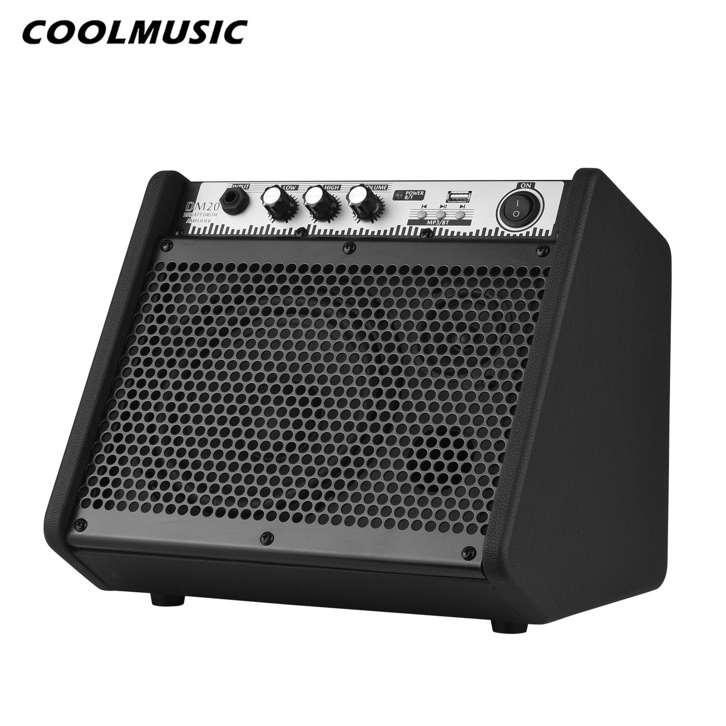 COOLMUSIC DM20 20W Electric Drum & Keyboard Amplifier with Wireless BT Speaker