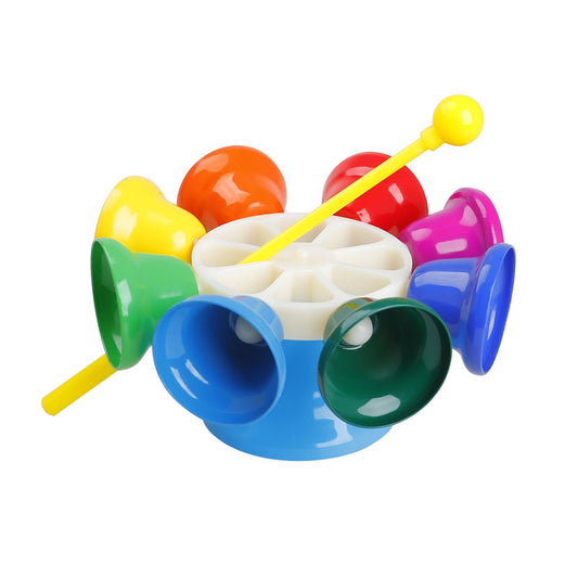 8-Note Hand Bell Percussion Instrument Musical Toy with Stick