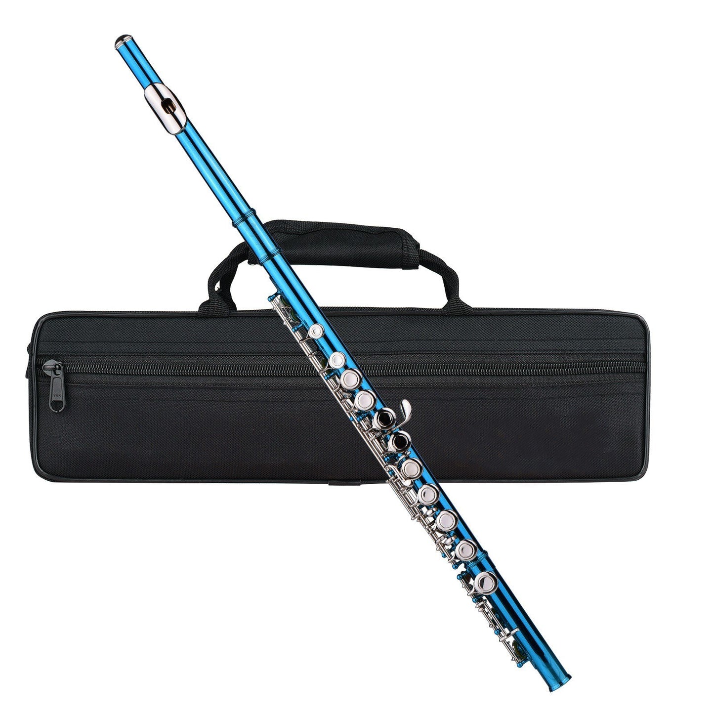 Nickel-Plated Cupronickel C Flute, 16 Keys, Closed Hole Wind Instrument