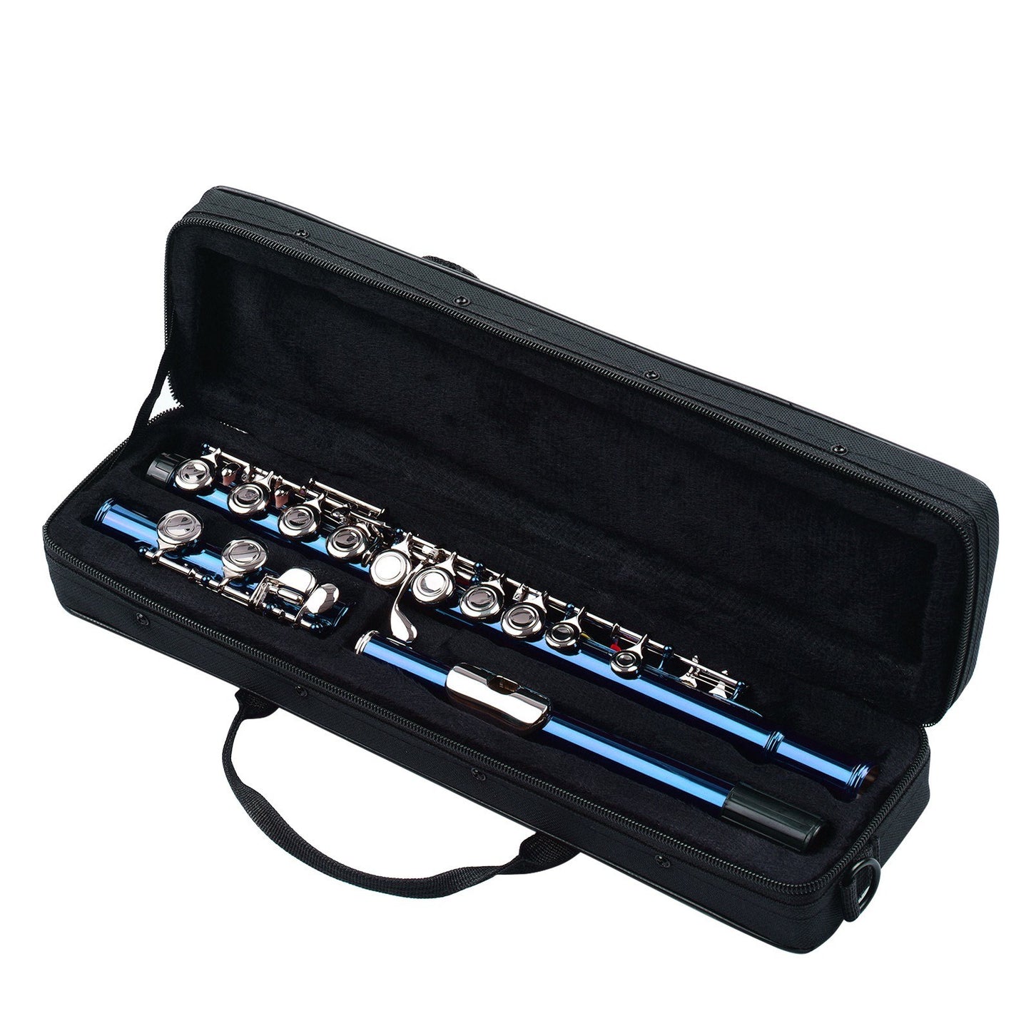 Nickel-Plated Cupronickel C Flute, 16 Keys, Closed Hole Wind Instrument