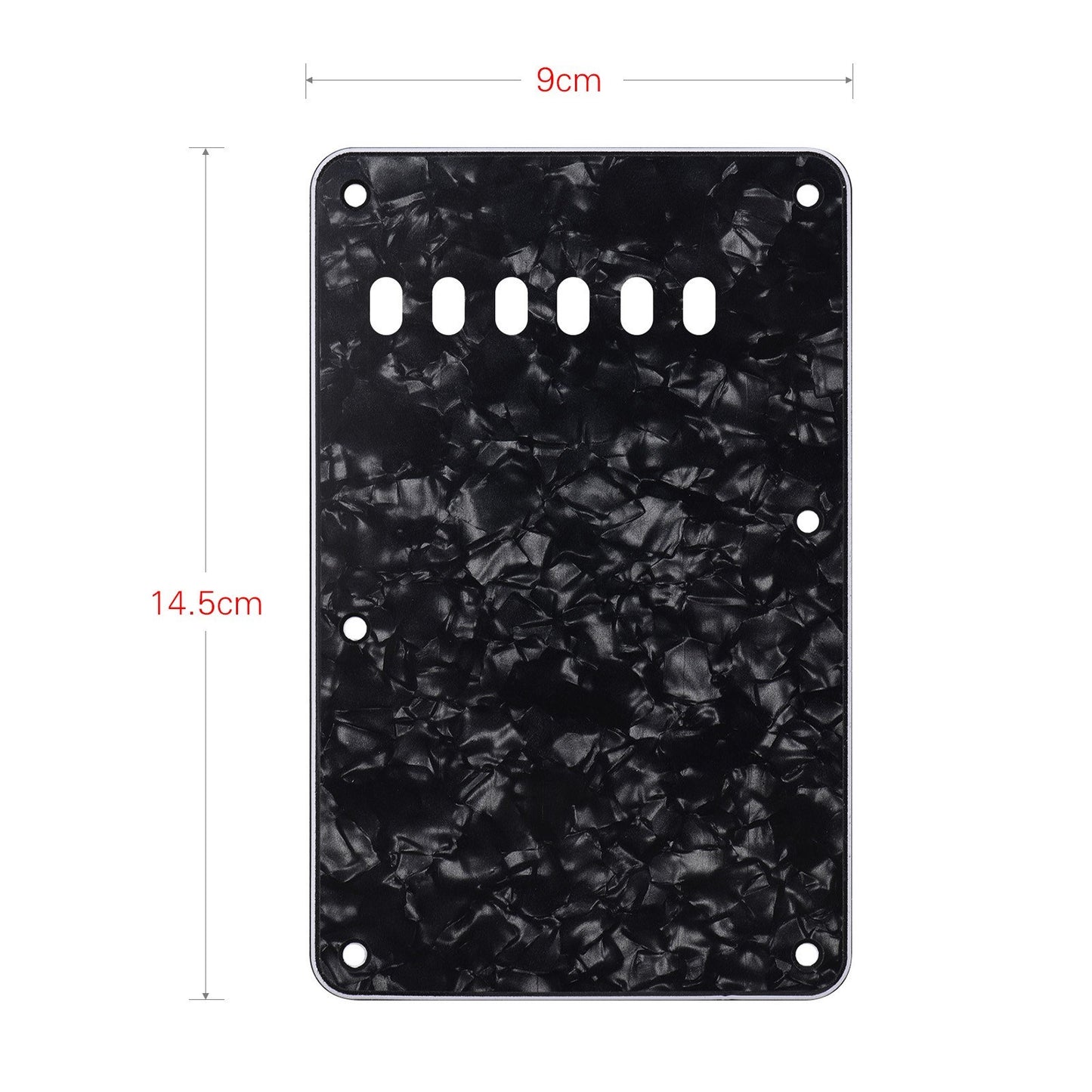 3-Ply Guitar Tremolo Backplate Cover for ST Electric Guitar - 6 Holes Replacement