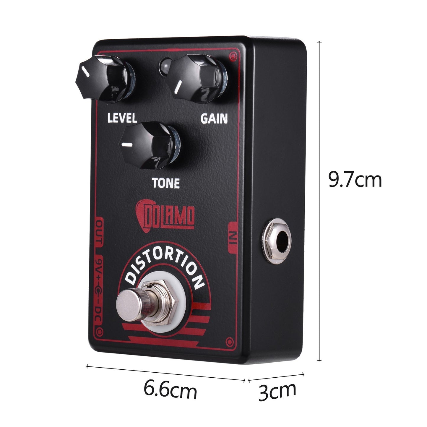 Dolamo D-4 High Gain Distortion Pedal - True British Style with True Bypass for Electric Guitar