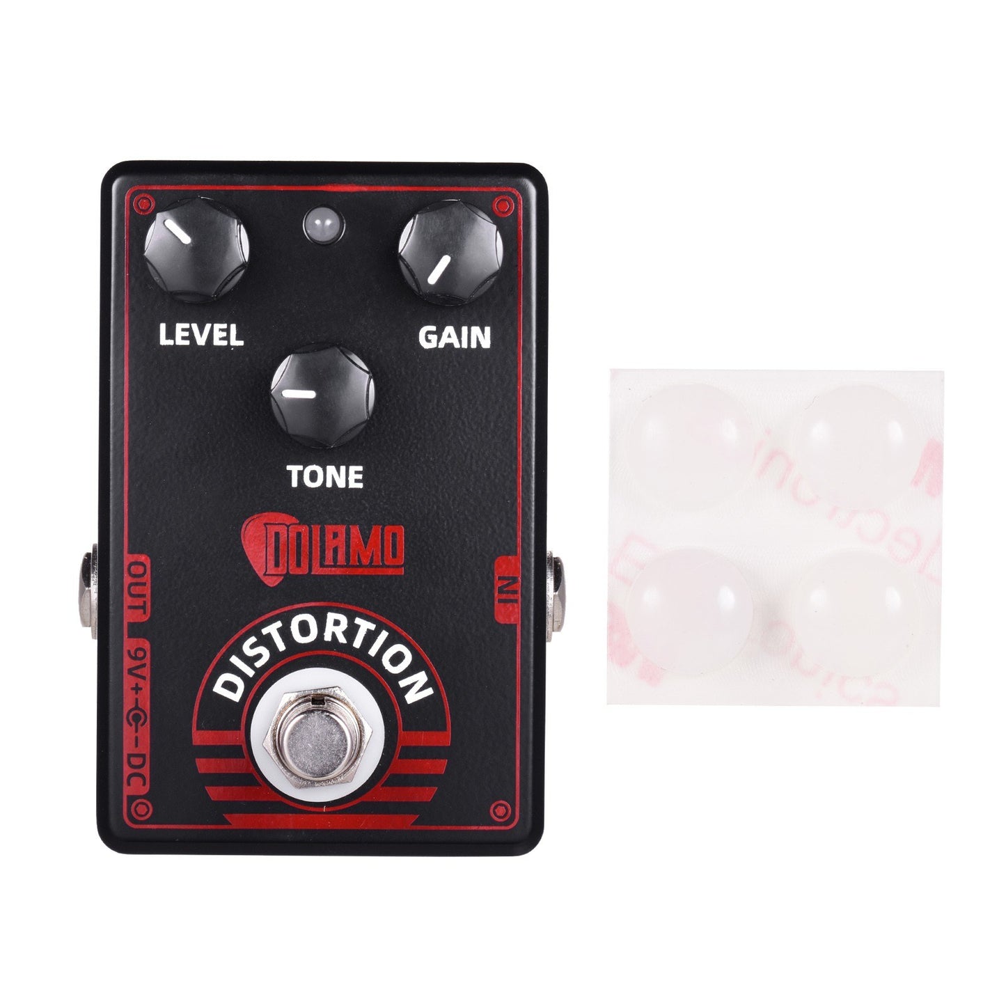 Dolamo D-4 High Gain Distortion Pedal - True British Style with True Bypass for Electric Guitar