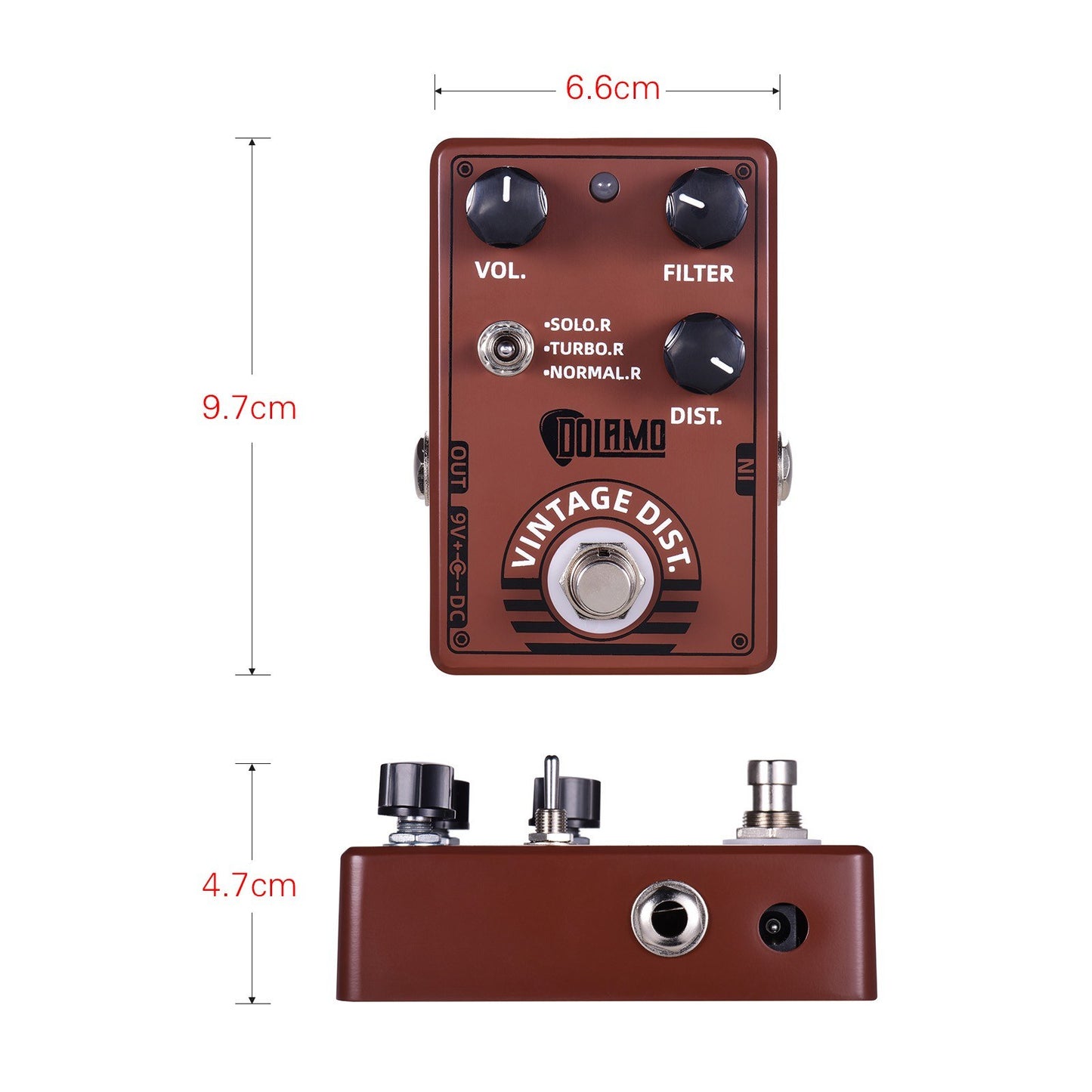 Vintage Distortion Guitar Effect Pedal - Dolamo D-11