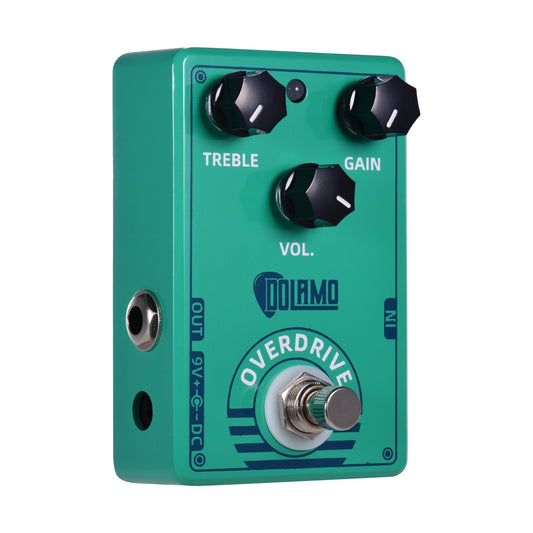 Dolamo D-12 Overdrive Pedal: Treble, Gain & Volume Controls, True Bypass for Electric Guitar