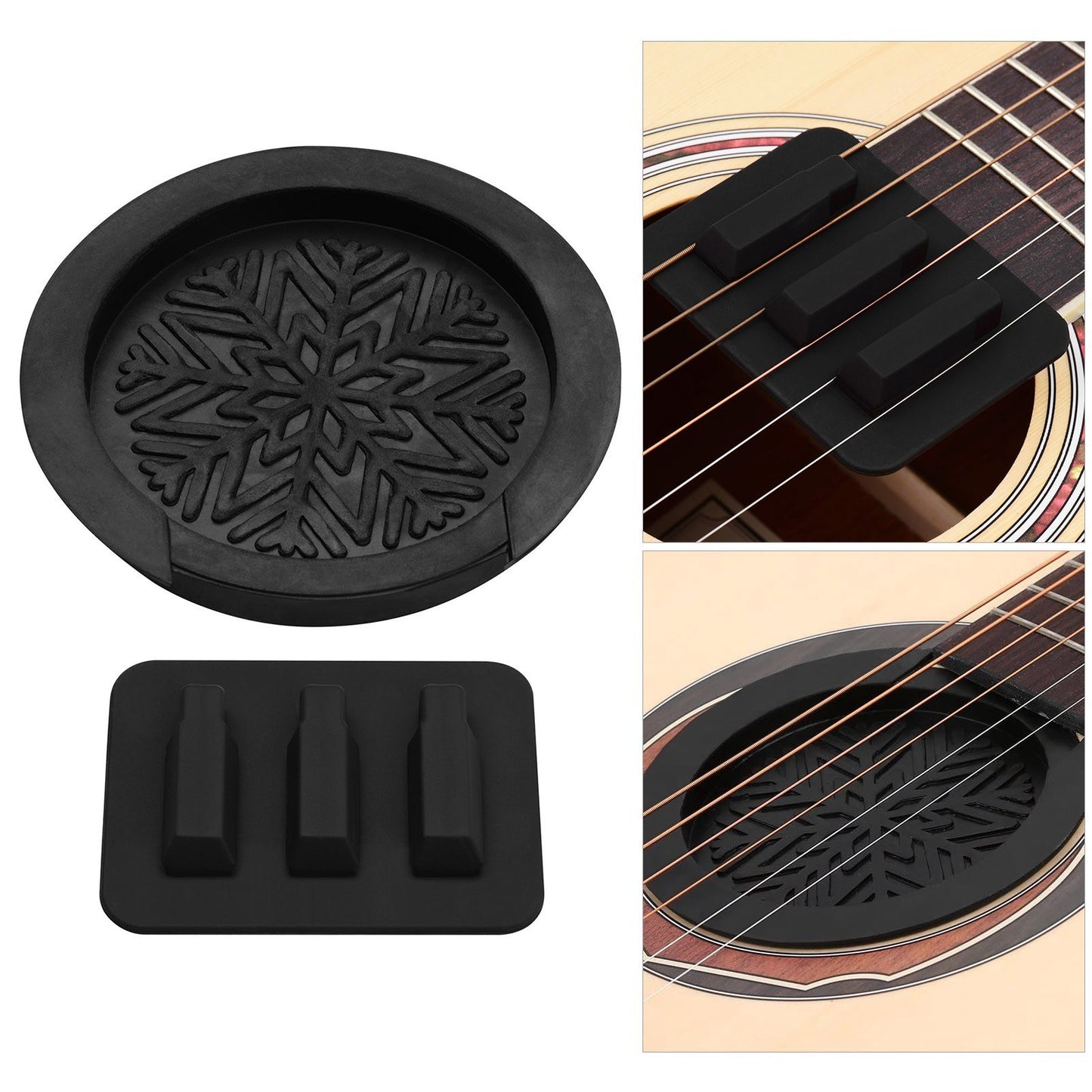 Acoustic Guitar Sound Hole 11cm Mute Muffler Accessory Set