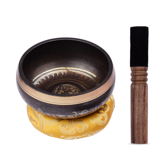 Tibetan Singing Bowl Set - 4.5 Handmade Sound Bowl with Cushion & Striker for Meditation, Chakra Healing, Yoga & Relaxation