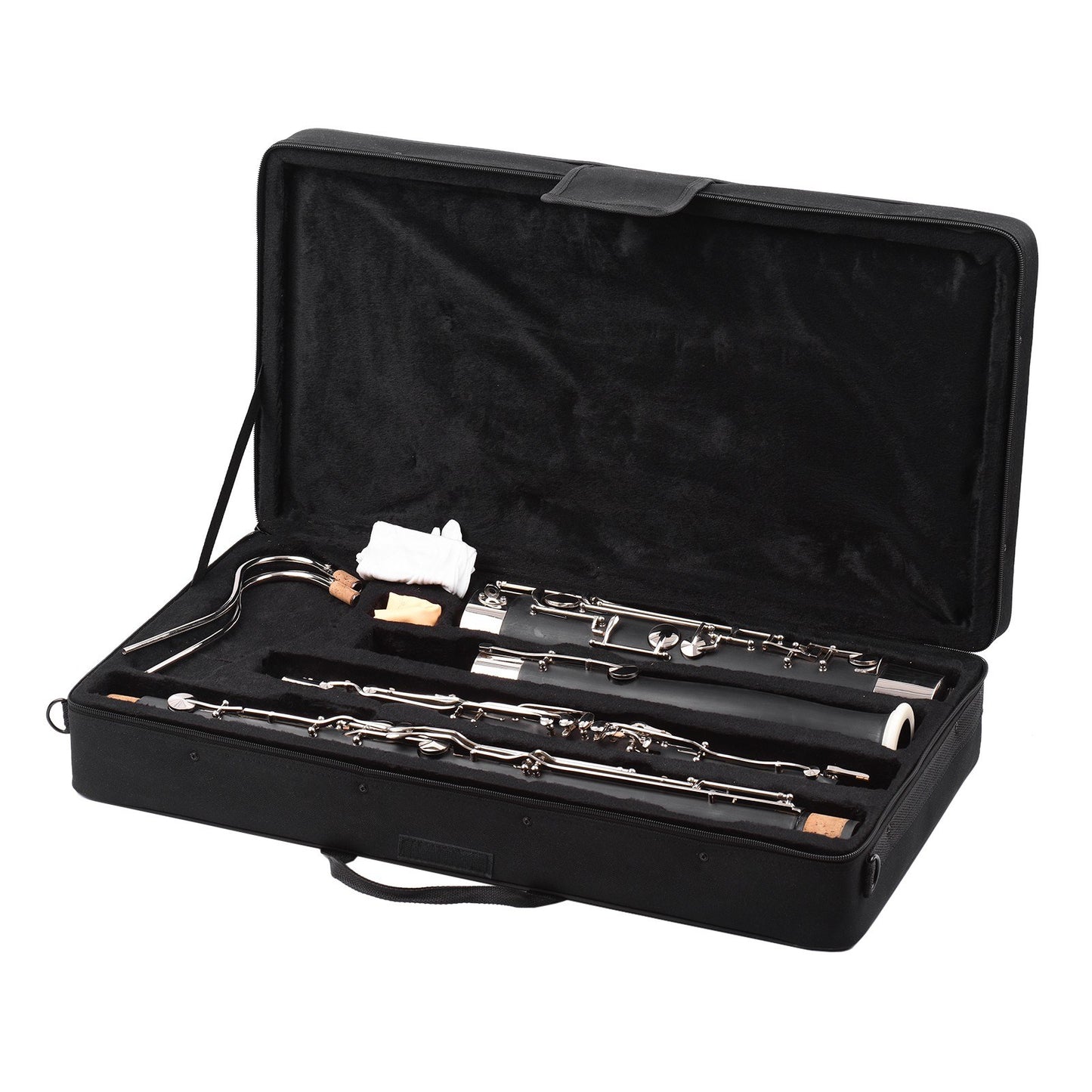 High-Quality C Key Bassoon: Synthetic Wood with Silver & Nickel-Plated Keys